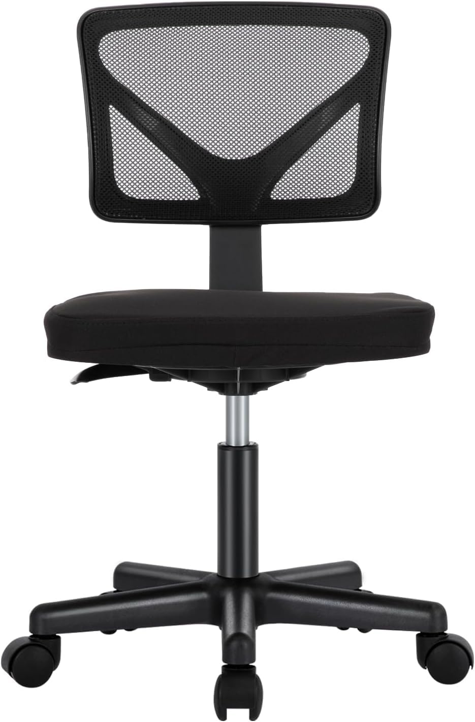 Sweetcrispy Office Computer Desk Chair, Ergonomic Low-Back Mesh Rolling Work Swivel Chairs with Wheels, Armless Comfortable Seat Lumbar Support for Home, Bedroom, Study, Student, Adults, Black - Medaid International