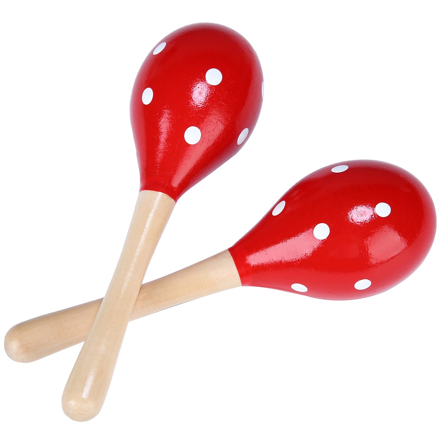 Maracas, Wooden Rumba Shaker Rattle Hand Percussion Musical Instrument for Adults Kids, Set of 2 - Medaid International