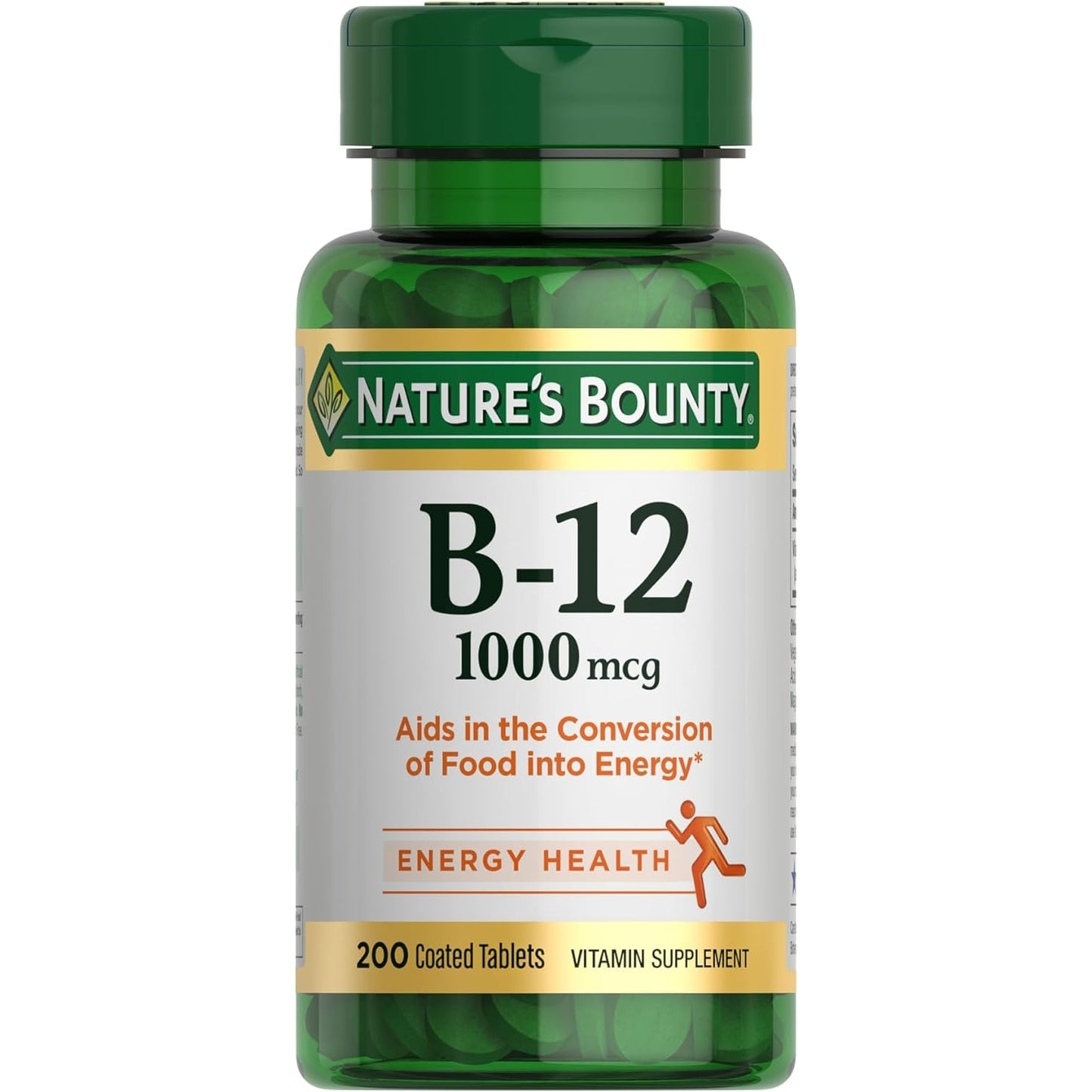 Nature's Bounty Vitamin B12, Supports Energy Metabolism, Tablets, 1000mcg, 200 Ct - Medaid International