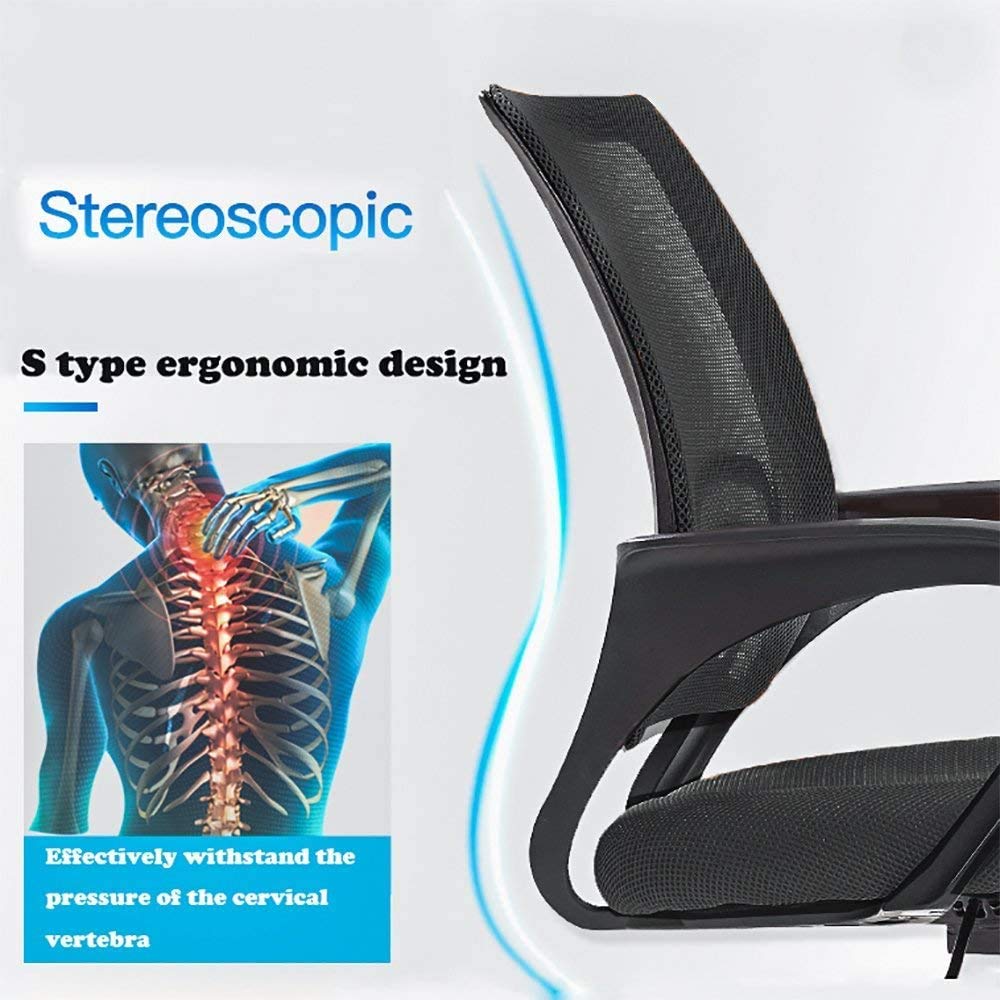 BestOffice Office Chair Ergonomic Cheap Desk Chair Mesh Computer Chair Lumbar Support Modern Executive Adjustable Stool Rolling Swivel Chair for Back Pain (Black) - Medaid International