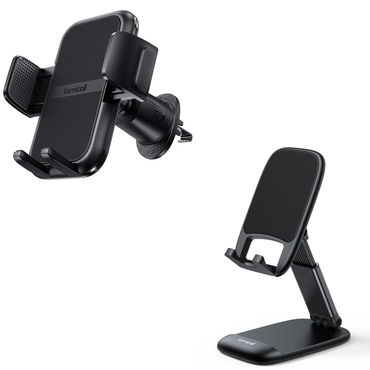 Lamicall Phone Holder Car Vent and Foldable Phone Stand for Desk - Medaid International