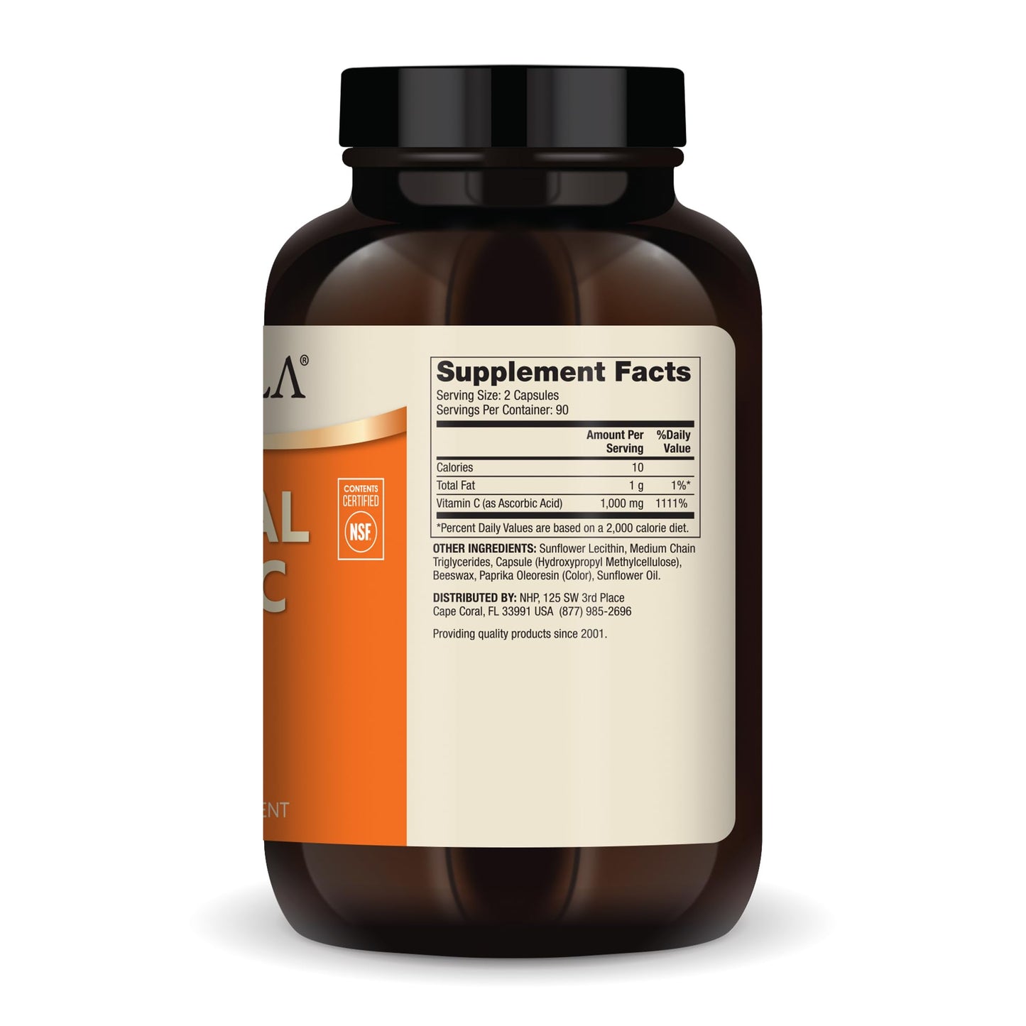 Dr. Mercola Liposomal Vitamin C, 1,000 mg per Serving, 90 Servings (180 Capsules), Dietary Supplement, Supports Immune Health, Non GMO, NSF Certified - Medaid International