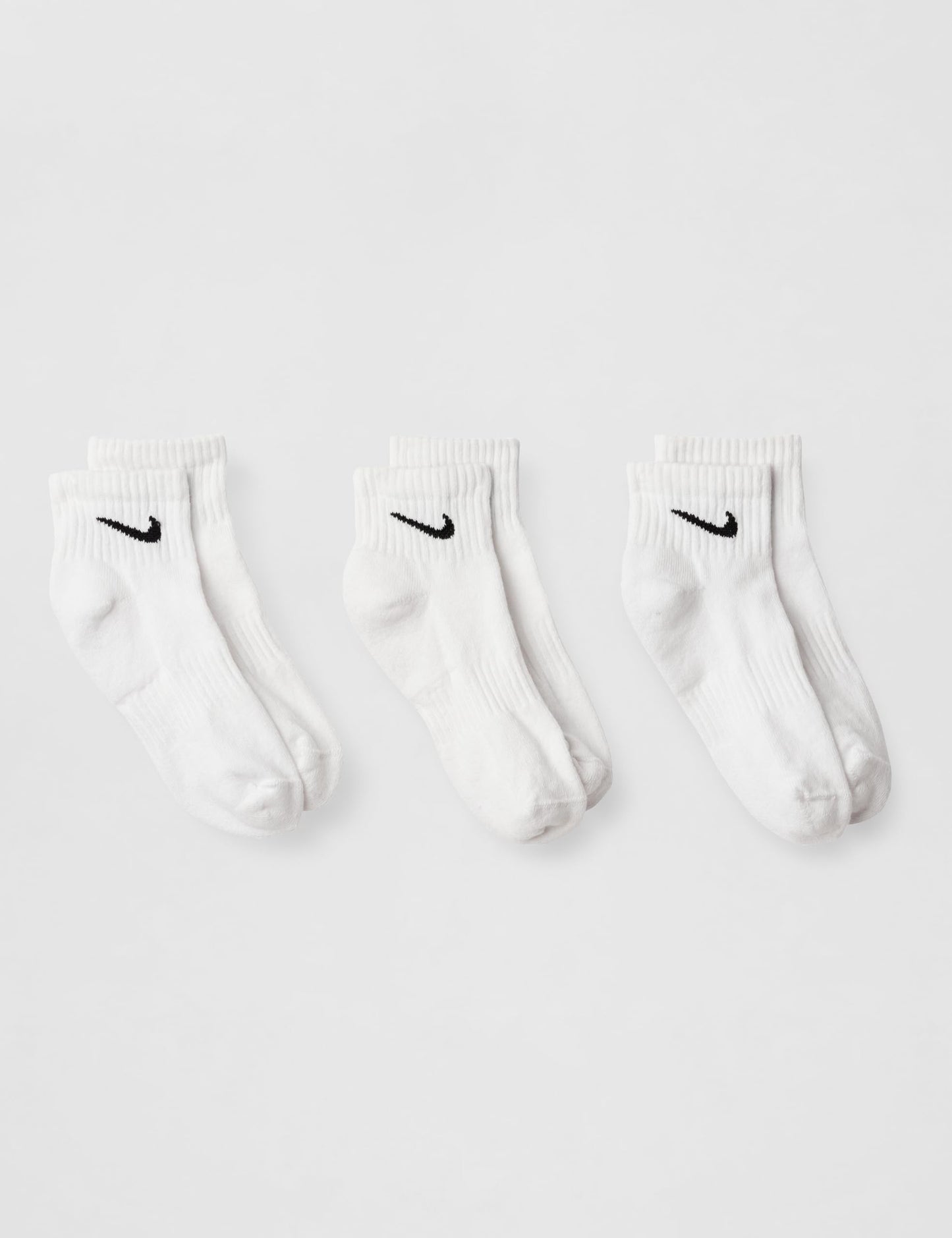 Nike Unisex Everyday Cushioned Training Ankle Socks (3 Pairs), White/Black, Medium - Medaid International