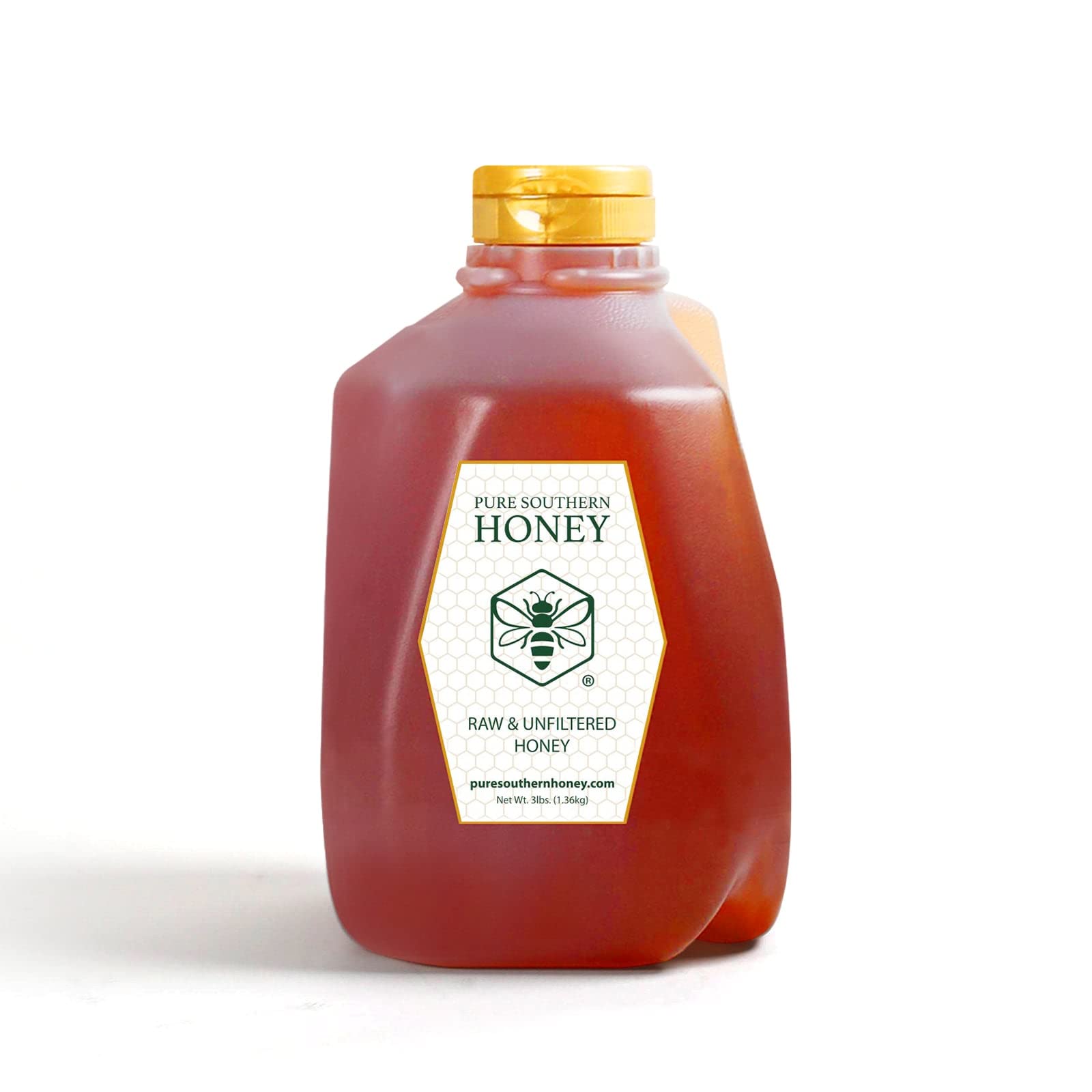 100% Raw & Unfiltered Wildflower Honey - American Made by Pure Southern Honey (48 Ounce) - Medaid International