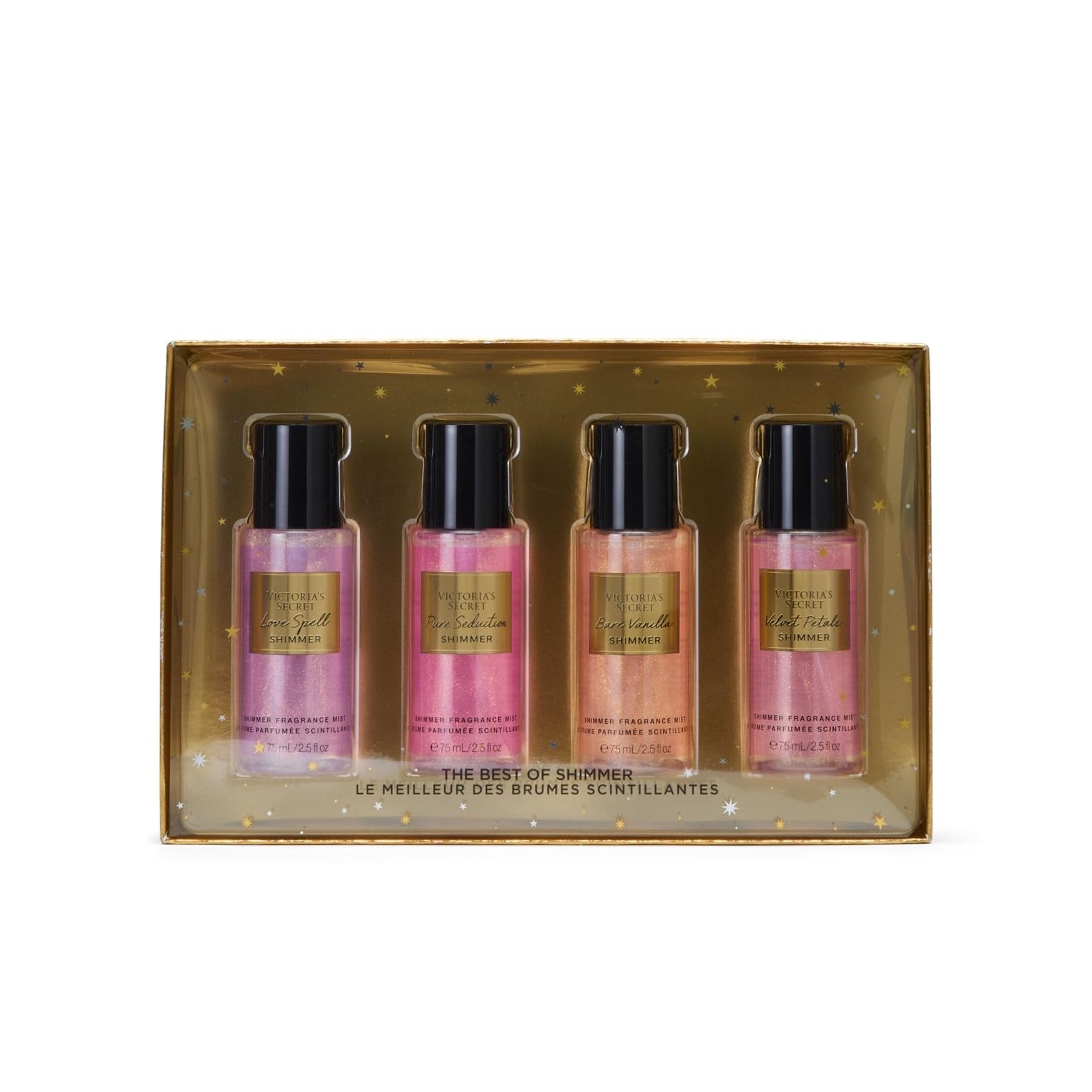 Victoria's Secret Fragrance Mist Collection 4 Piece Shimmer Mini Gift Set, Assorted Scents - Medaid International