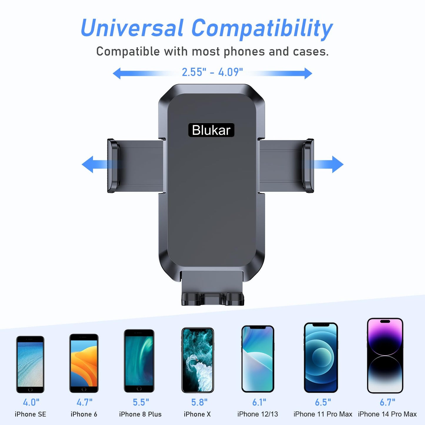 Car Phone Holder Mount, Super Stable Air Vent Cell Phone Car Mount with 2025 Metal Hook Clip, 360° Rotation,One Button Release for iPhone, Galaxy, Google, and All Other Smartphones - Medaid International