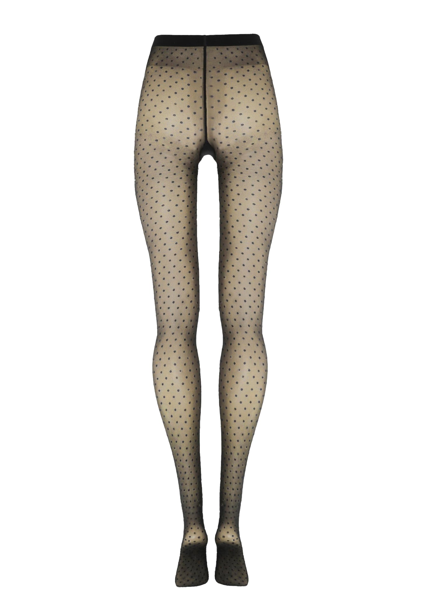 Wolford Multicolored Dot Tights Pantyhose for Women Sheer Opaque Micro Polka Dot Pattern Soft Waistband Designer Hosiery black/Black Medium - Medaid International