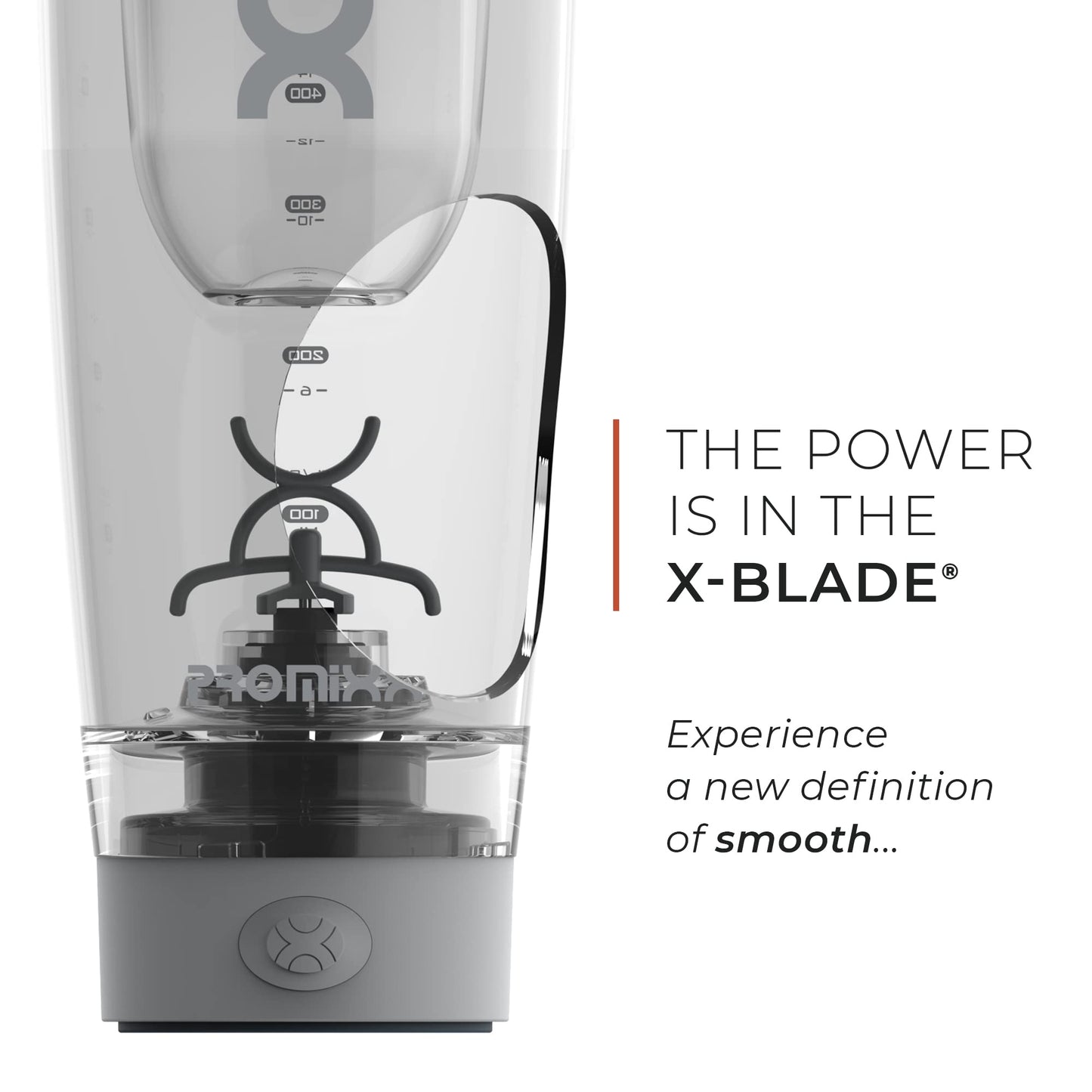 Promixx Pro Shaker Bottle | Rechargeable, Powerful for Smooth Protein Shakes | includes Supplement Storage - BPA Free | 20oz Cup (Graphite Gray) - Medaid International