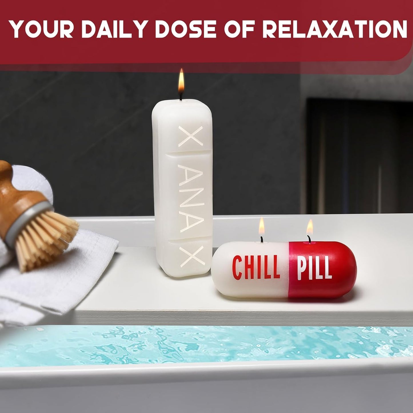 Chill Pill Candle - Xanax Candle - Cute Candles for Cool Gifts - Funny Candles for Any Occasion - Cute Things for Aesthetic Room Decor - Cool Candles for Cool Things - Trendy Candles - Prank Candles - Medaid