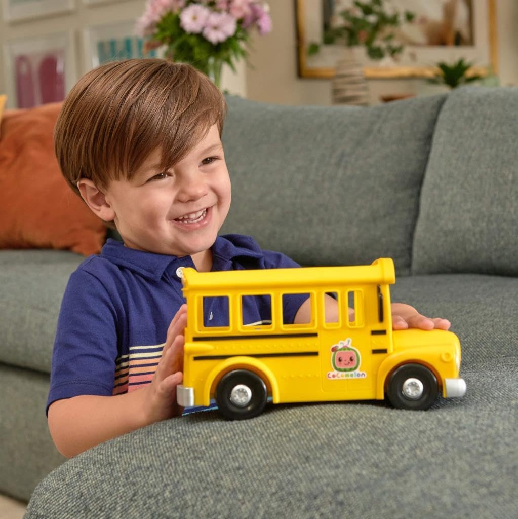CoComelon Official Musical Yellow School Bus, Plays Clips from ‘Wheels on The Bus,’ Featuring Removable JJ Figure – Character Toys for Babies, Toddlers, and Kids - Medaid International