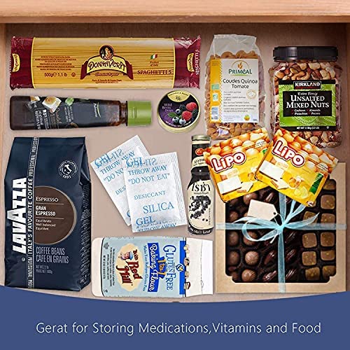 55 Pcs 5 Gram Silica Gel Packs, Transparent Desiccant, Desiccant Packets for Storage, Moisture Packs for Spices Jewelry Shoes Boxes Electronics Storage - Medaid International