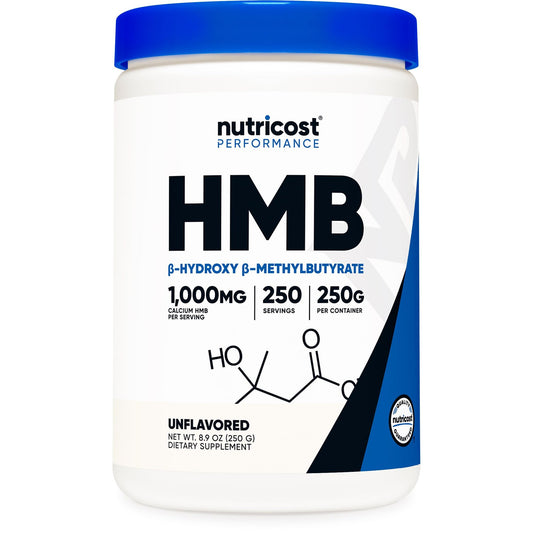 Nutricost HMB Powder (Beta-Hydroxy Beta-Methylbutyrate) 250 Grams - Gluten Free & Non-GMO - Medaid International