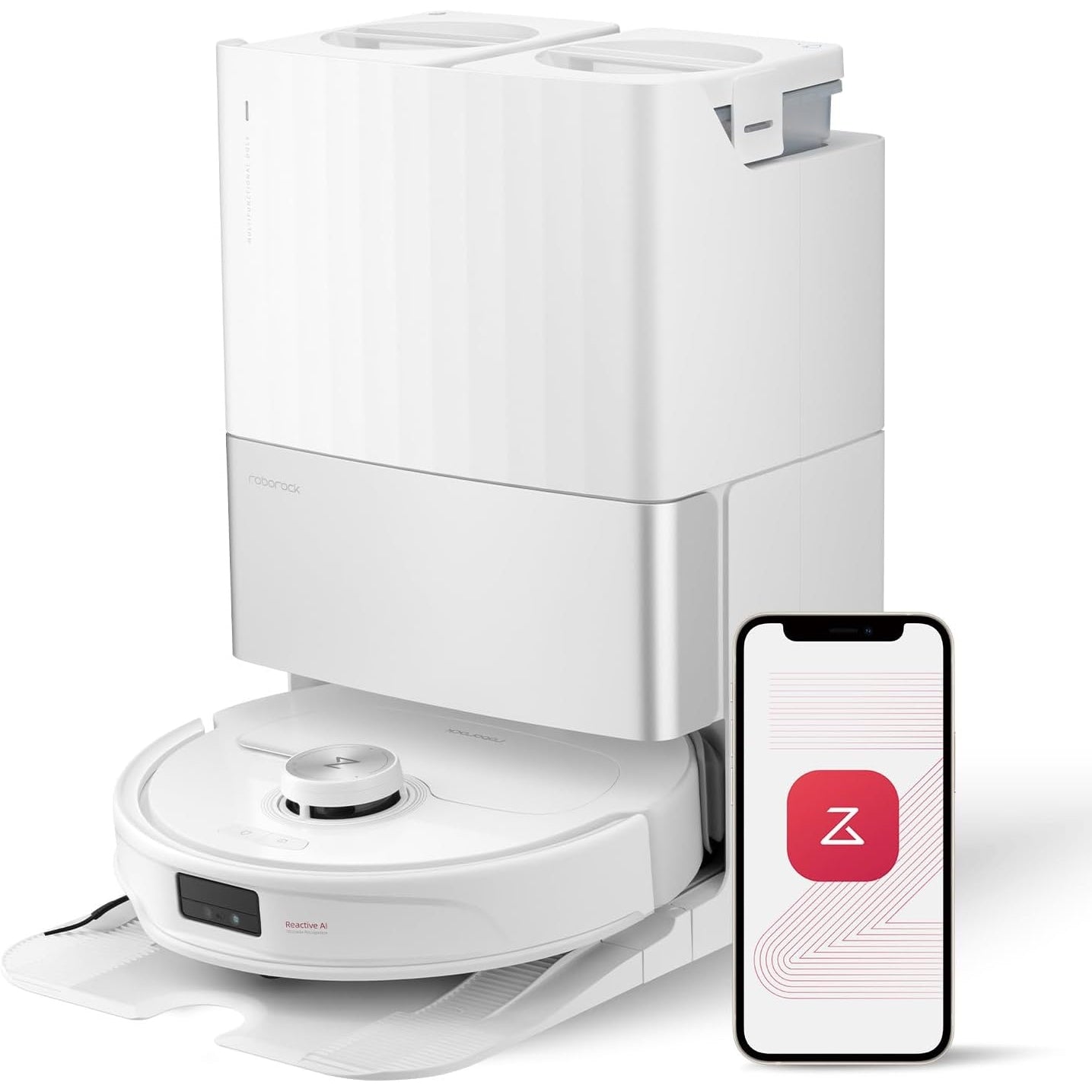 roborock Qrevo Master Robot Vacuum and Mop, 10000Pa Suction, FlexiArm Design Side Brush & Mop, Auto Mop Washing & Drying, Self-Emptying & Refilling, Dock Self-Cleaning, Dual Brush, Obstacle Avoidance - Medaid International