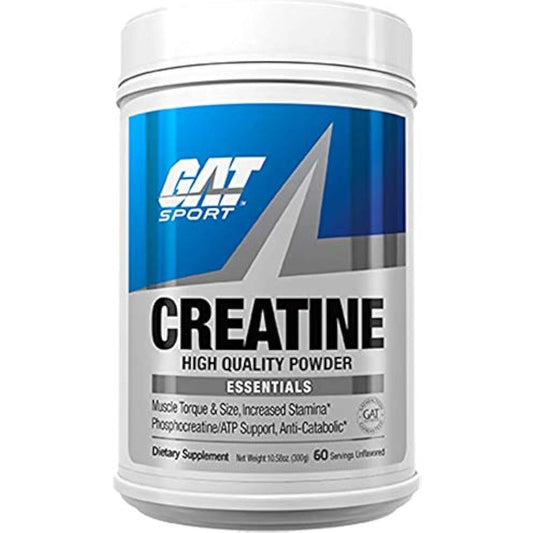 GAT SPORT Creatine Monohydrate 300 Gram Powder, Strength, Brain Health, Anti-oxidant, Endurance, for Men & Women, Unflavored, 60 Servings - Medaid International