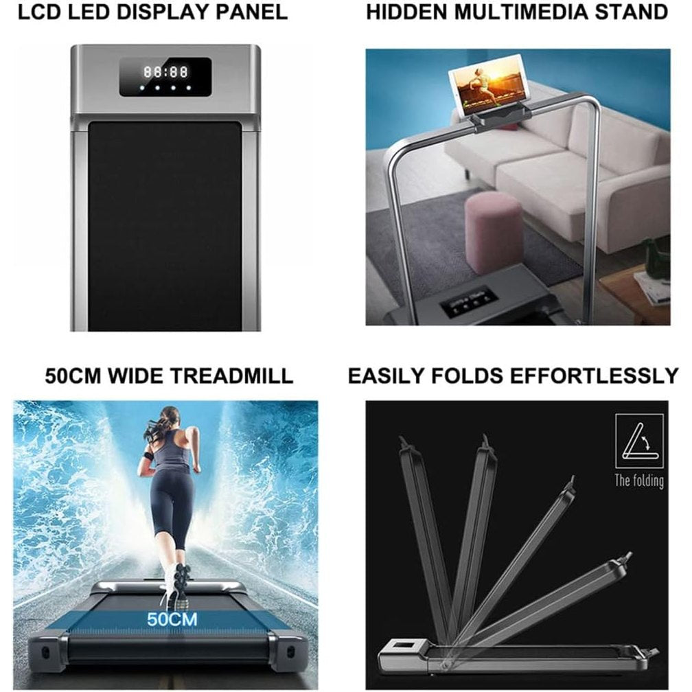 Foldable Treadmill,Smart Walking Running Machine,with Remote Control And LED High Frequency Display,1-6 Km/H Walking Treadmills,for Home/Office Gym - Medaid International