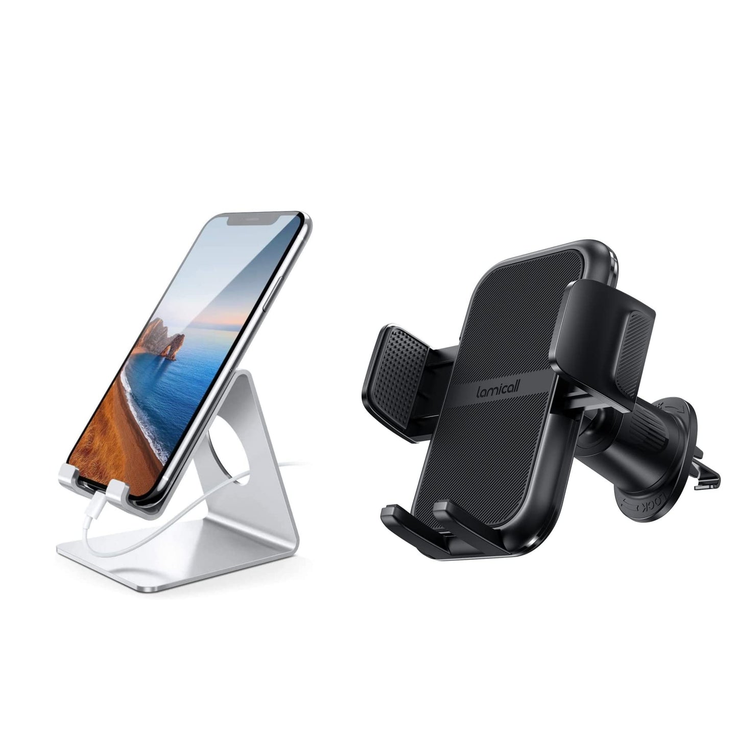 Lamicall Cell Phone Stand+Phone Mount for Car Vent - Medaid International