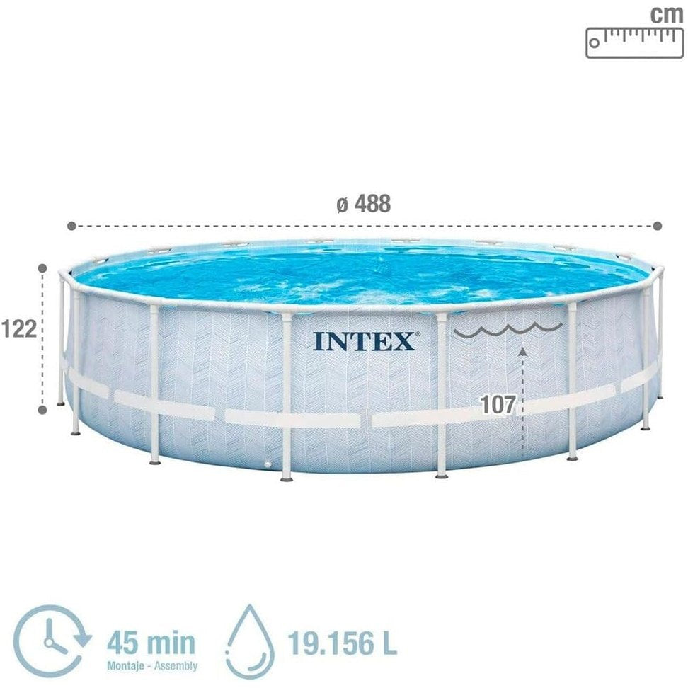 Prisma Frame Chevron Round Pool with Filter Pump - Medaid International