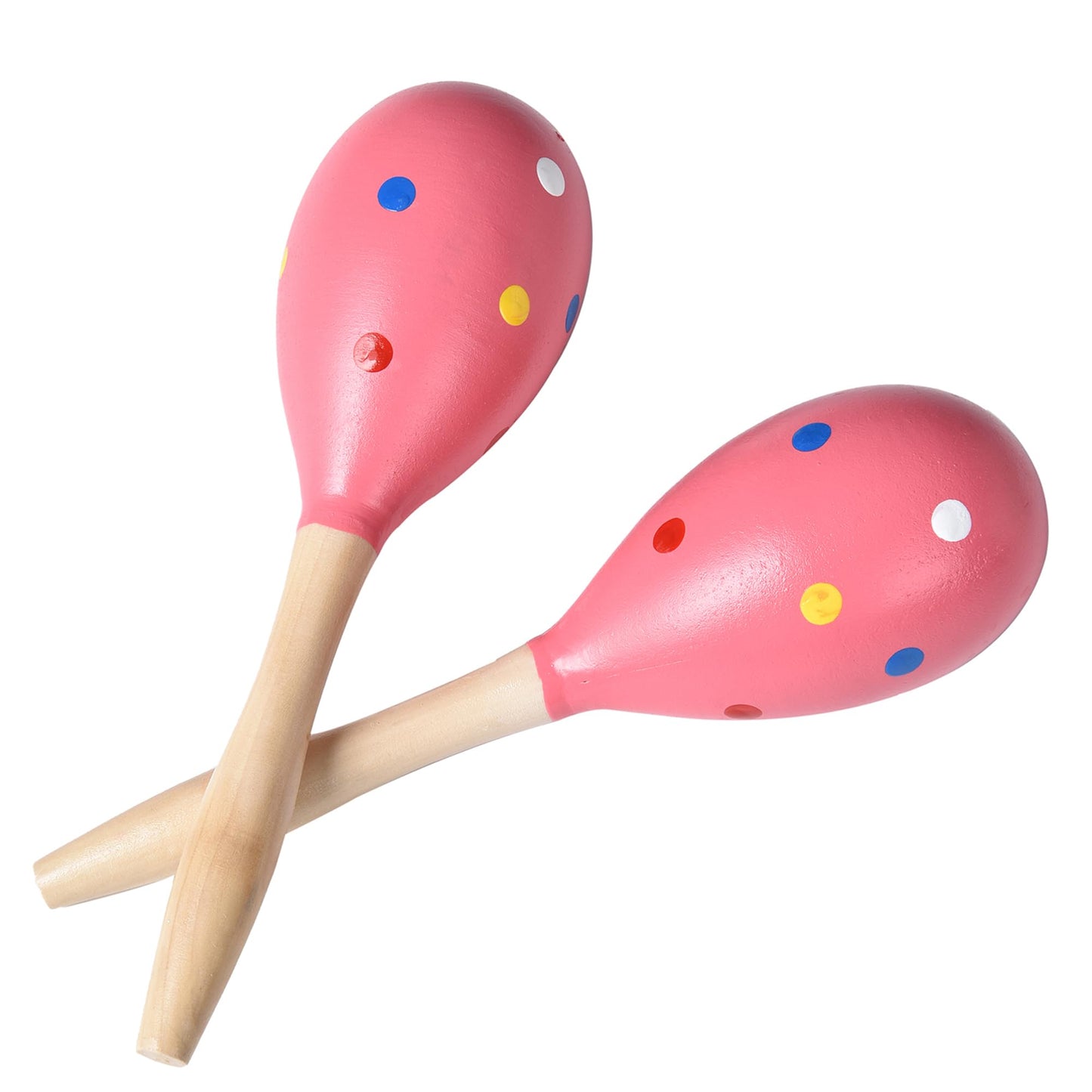 TDOCK Maracas for Adults Kids Babies, Wooden Maracas Shaker Musical Instrument, Pink - Medaid International