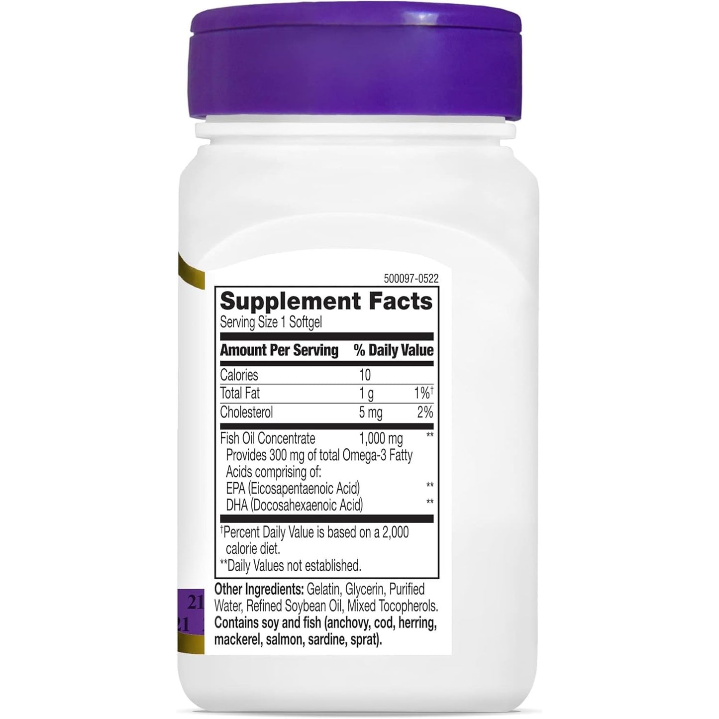 21st Century Fish Oil 1000 Mg Softgels, 60 Count (Pack of 2) - Medaid International