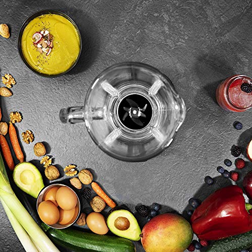 Cecotec - 1800W Power Blender with Stainless Steel Finish & 6-Blade System