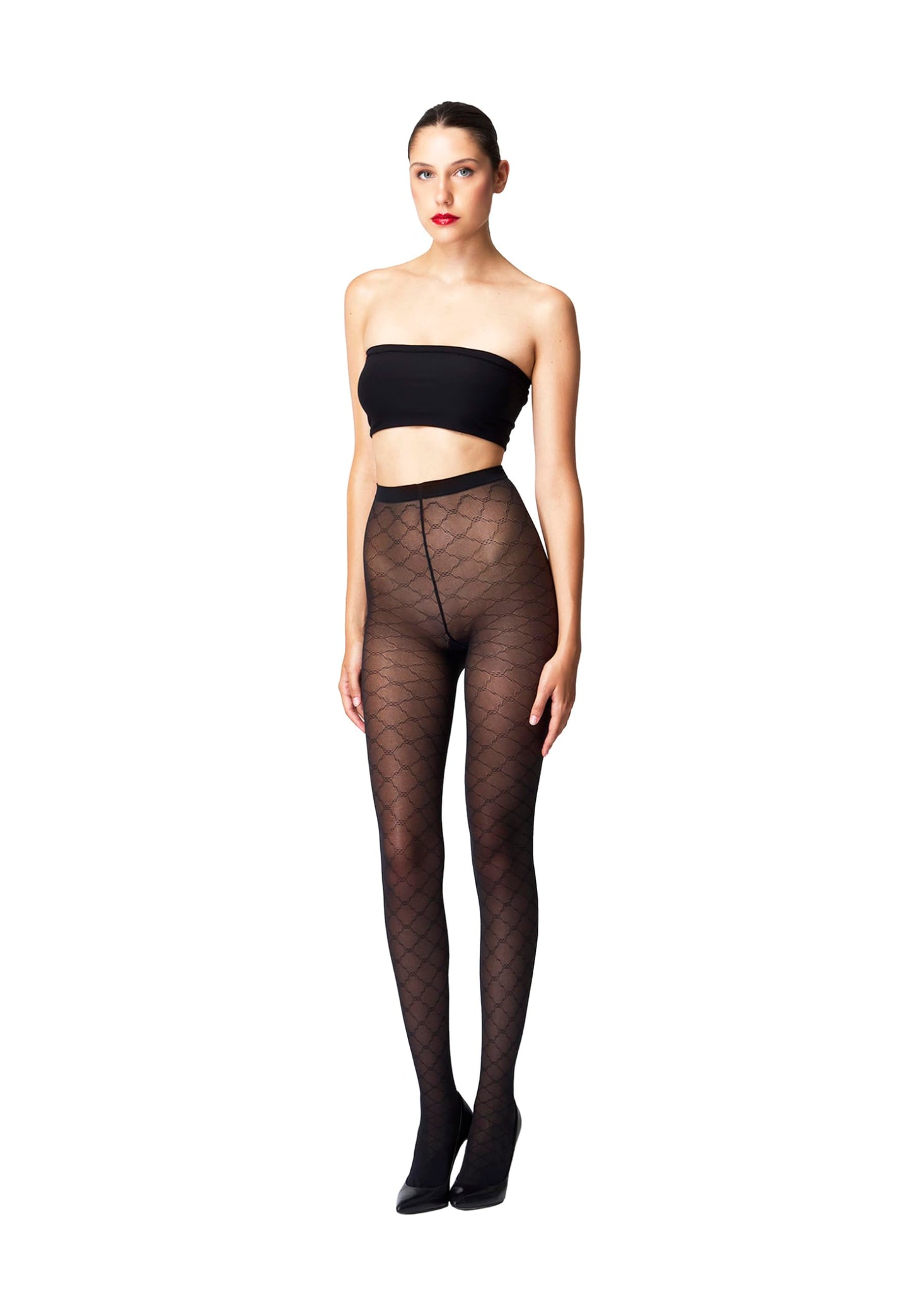 Wolford Sheer Pattern Tights For Women black XS - Medaid International