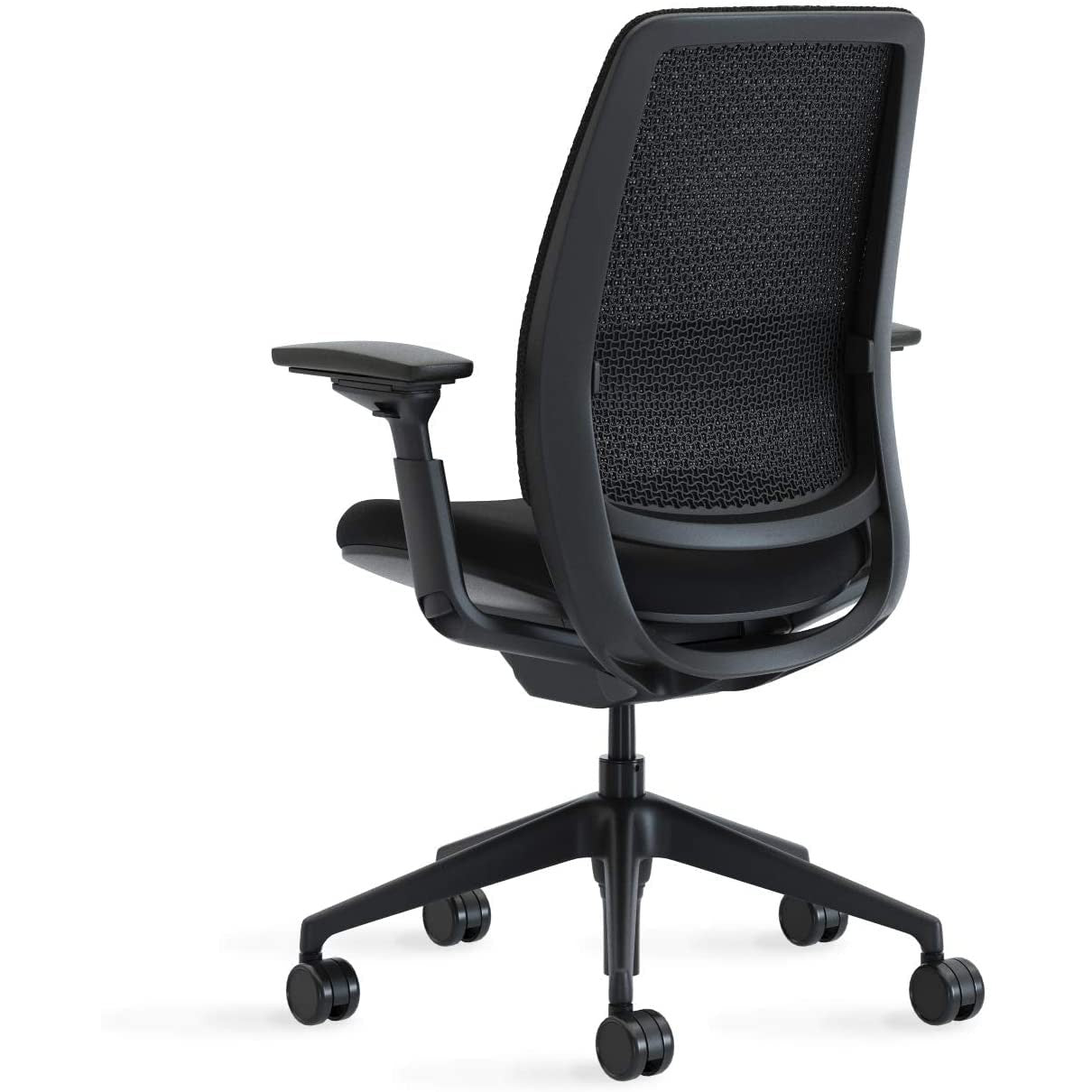 Steelcase Series 2 Office Chair, Black Frame and 3D Microknit Back, Wheels for Hard Flooring, Era Fabric (Truffle) - Medaid International