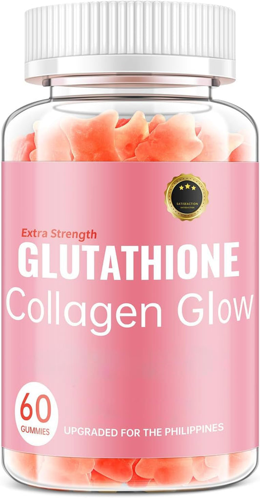 CHANGARLOAD Glutathione Collagen Glow Gummies for Women, Glutathione Collagen Glow Gummies for Dark Spot, 60/120Pcs Korean Organic Glow Beauty Collagen for Skin Care Anti-Aging (1) - Medaid International