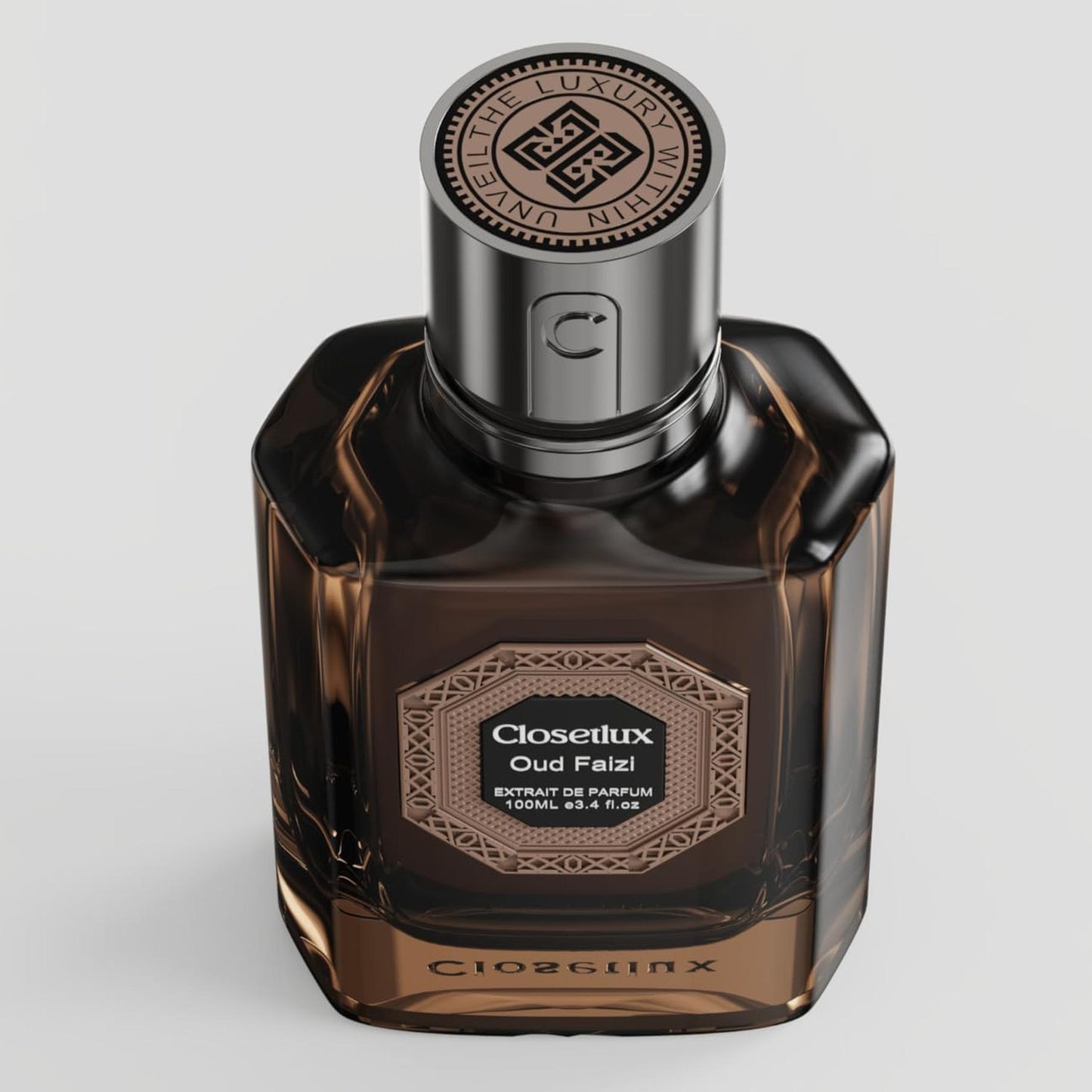 CLOSETLUX Oud Faizi Extrait de Parfum – Luxurious Aoudy Fragrance – Deep, Long-Lasting Scent with Leather, Oud & Vanilla – 100ml - Medaid International