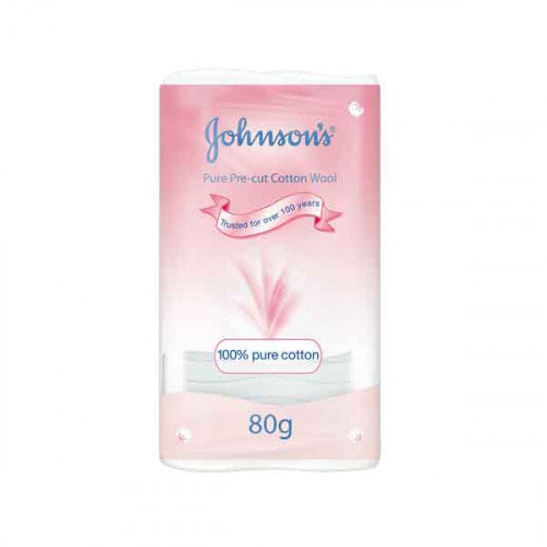 Johnson's Cotton Wool Precut - 80 G - Medaid International