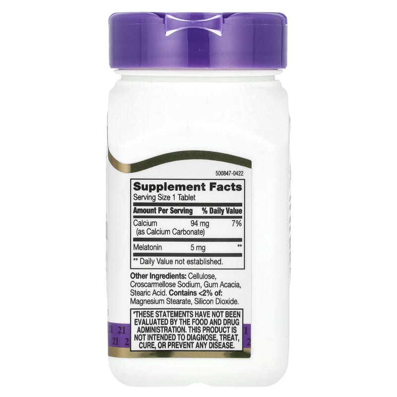 21st Century, Melatonin, 5 mg, 120 Tablets - Medaid International