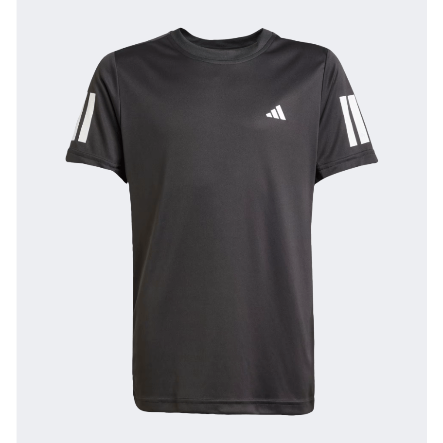 Adidas Club 3 Stripes Kids-Boys Tennis T-Shirt Black - Medaid International