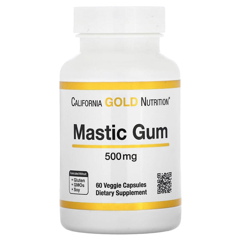 California Gold Nutrition, Mastic Gum, 500 mg, 60 Veggie Capsules - Medaid International