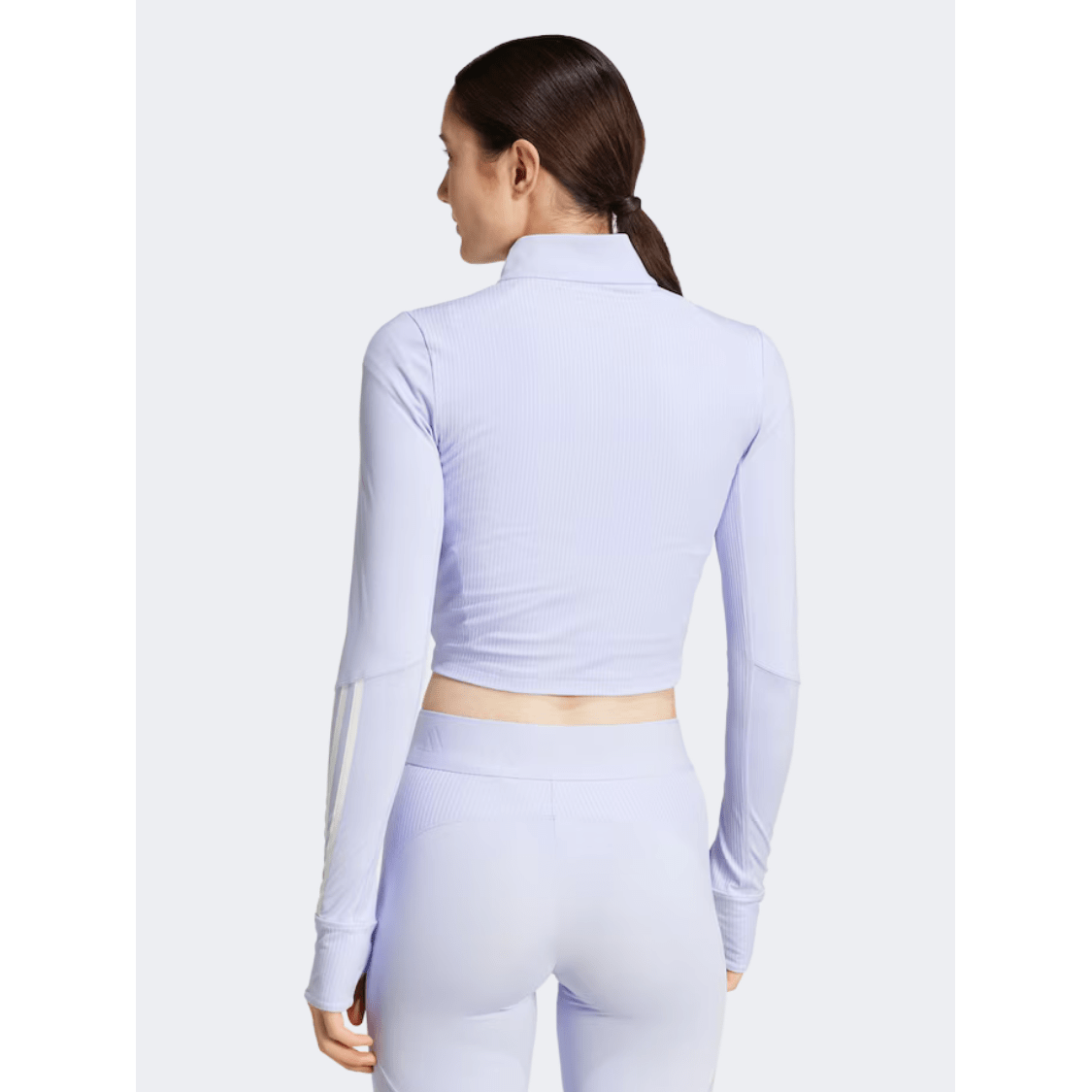 Adidas Hyperglam Full Zip Ribbed Women Training Tracksuit Violet Tone - Medaid International