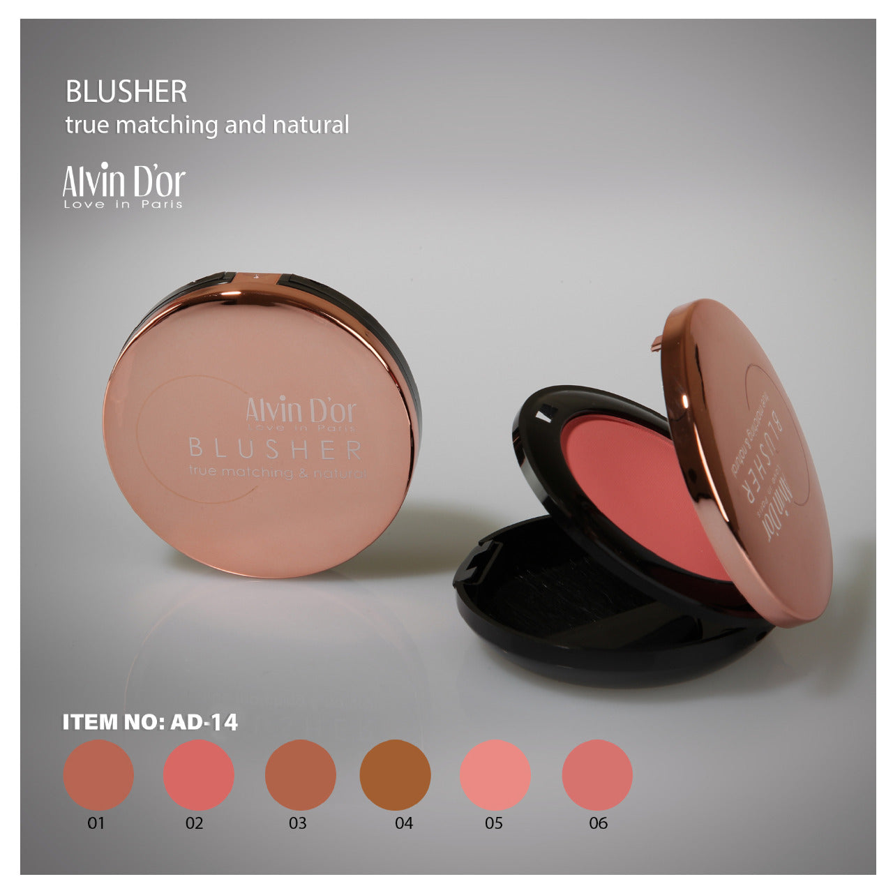 Alvin D'Or Ad-14 Blusher True Matching & Natural - Medaid International