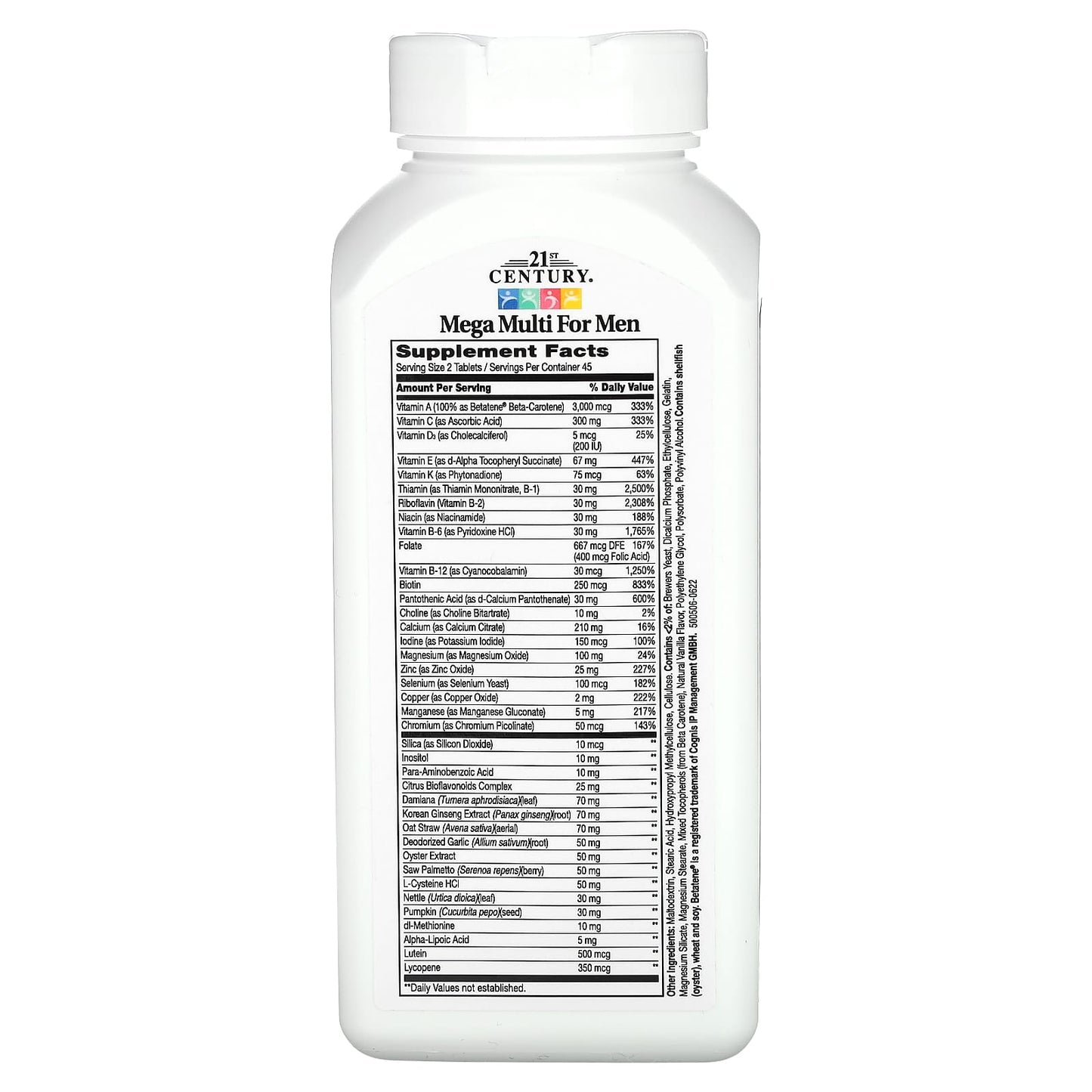 21st Century, Mega Multi for Men, 90 Tablets - Medaid