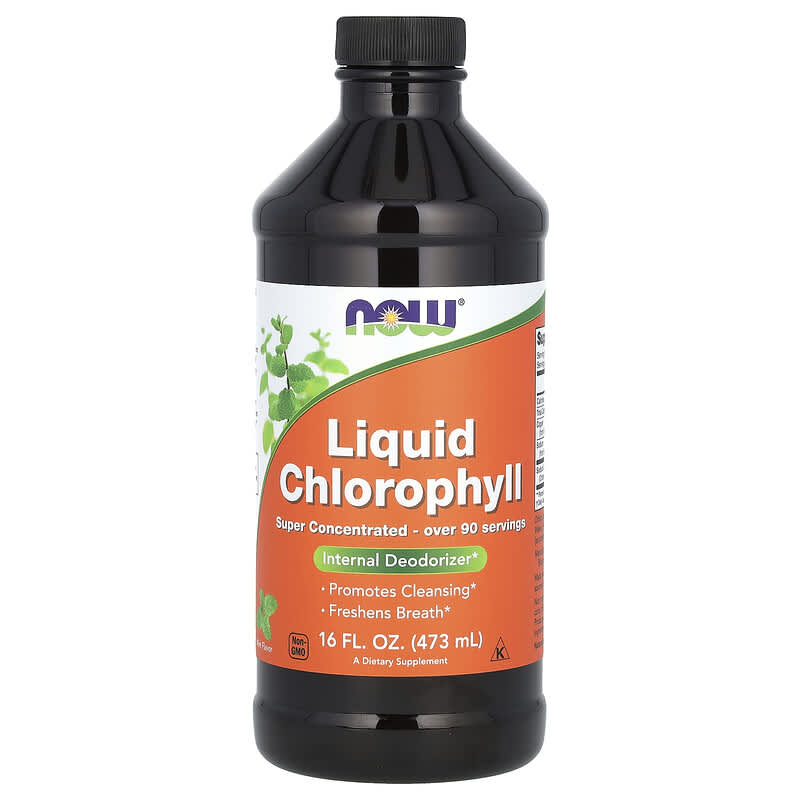 NOW Foods, Liquid Chlorophyll, Mint , 473 ml - Medaid International