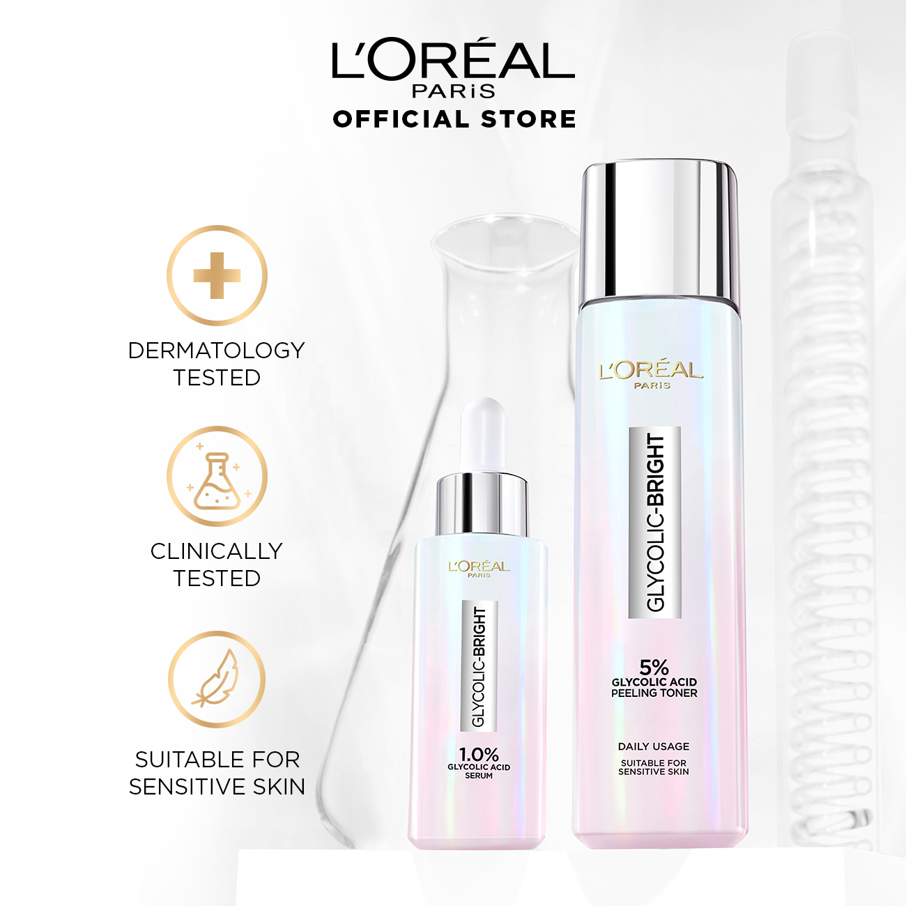 L’Oréal Paris 5% Glycolic Acid Peeling Toner For Instant Glowing Skin - Medaid