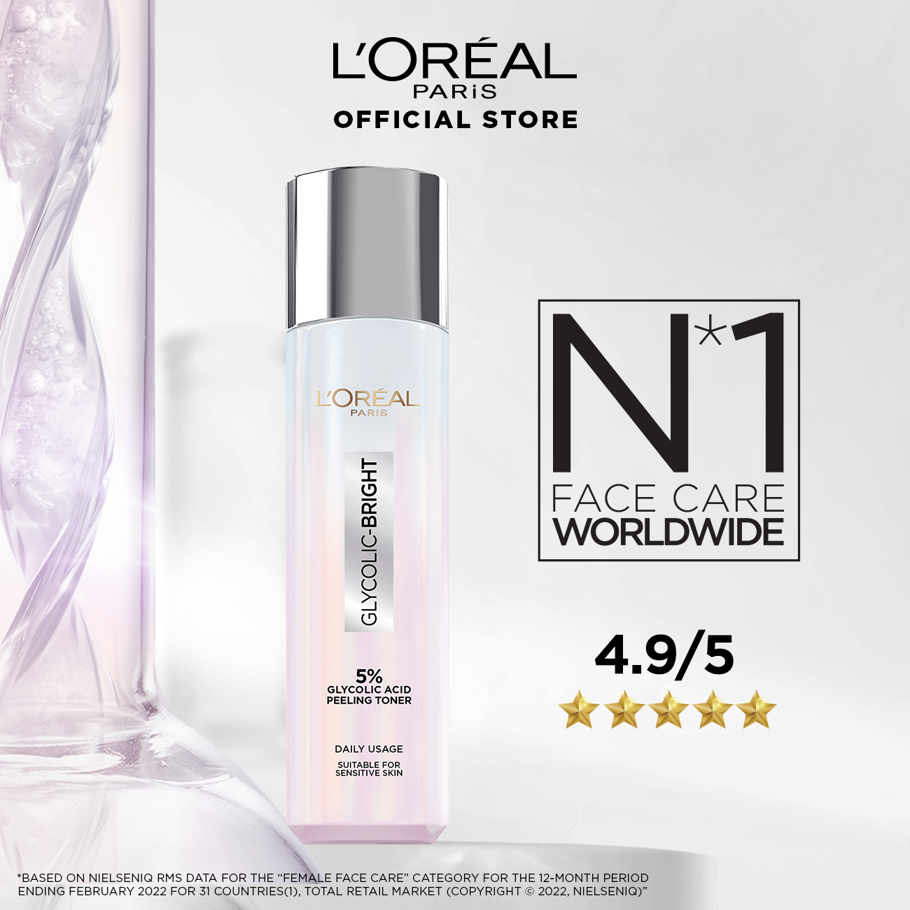 L’Oréal Paris 5% Glycolic Acid Peeling Toner For Instant Glowing Skin - Medaid