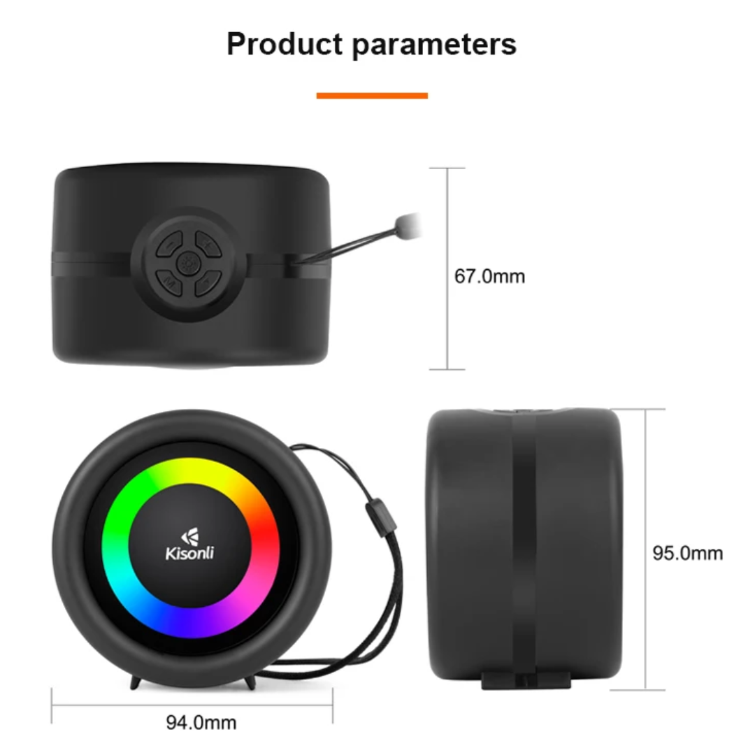 Speaker Kisonli S16, Bluetooth, Black - Medaid International