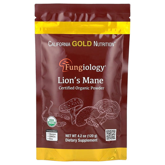 California Gold Nutrition, Organic Lion's Mane Powder, 120 g - Medaid International