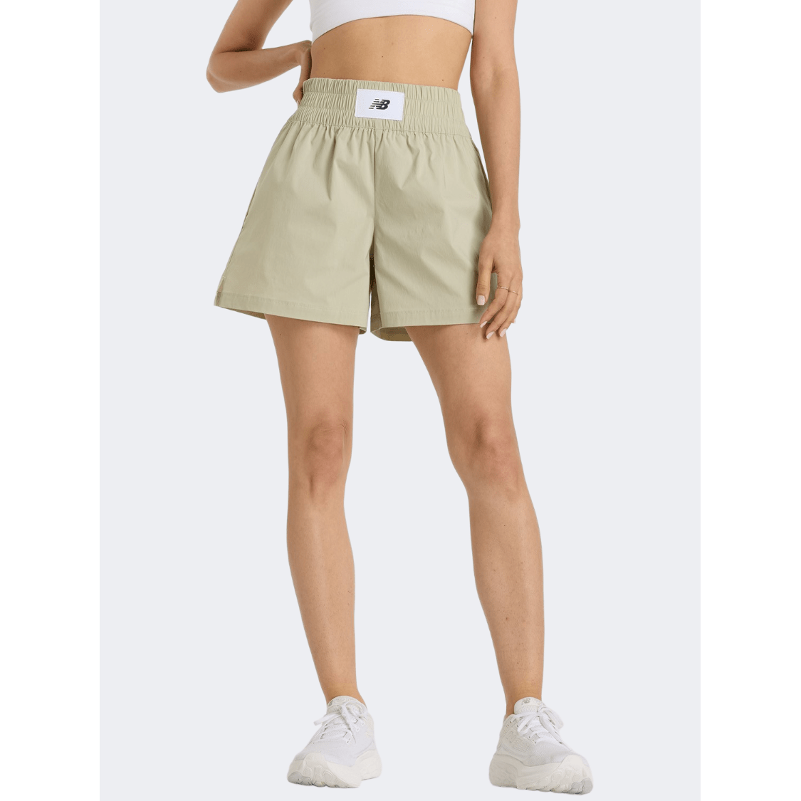 New Balance Pull On Boxer Women Lifestyle Short Olivine - Medaid