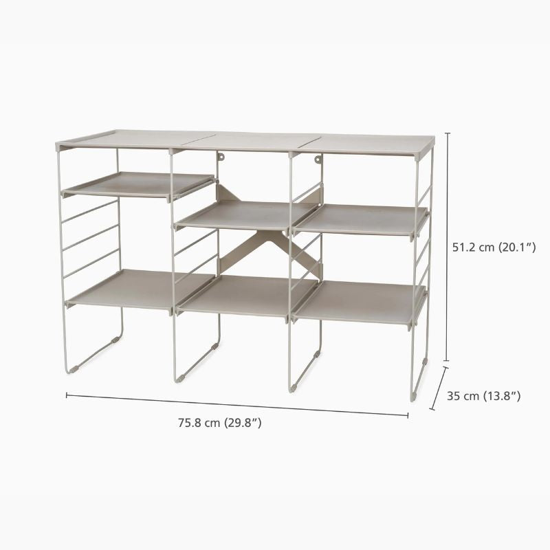 Joseph Joseph Level™ Plus Large Adjustable Ecru Shoe Rack - Medaid International