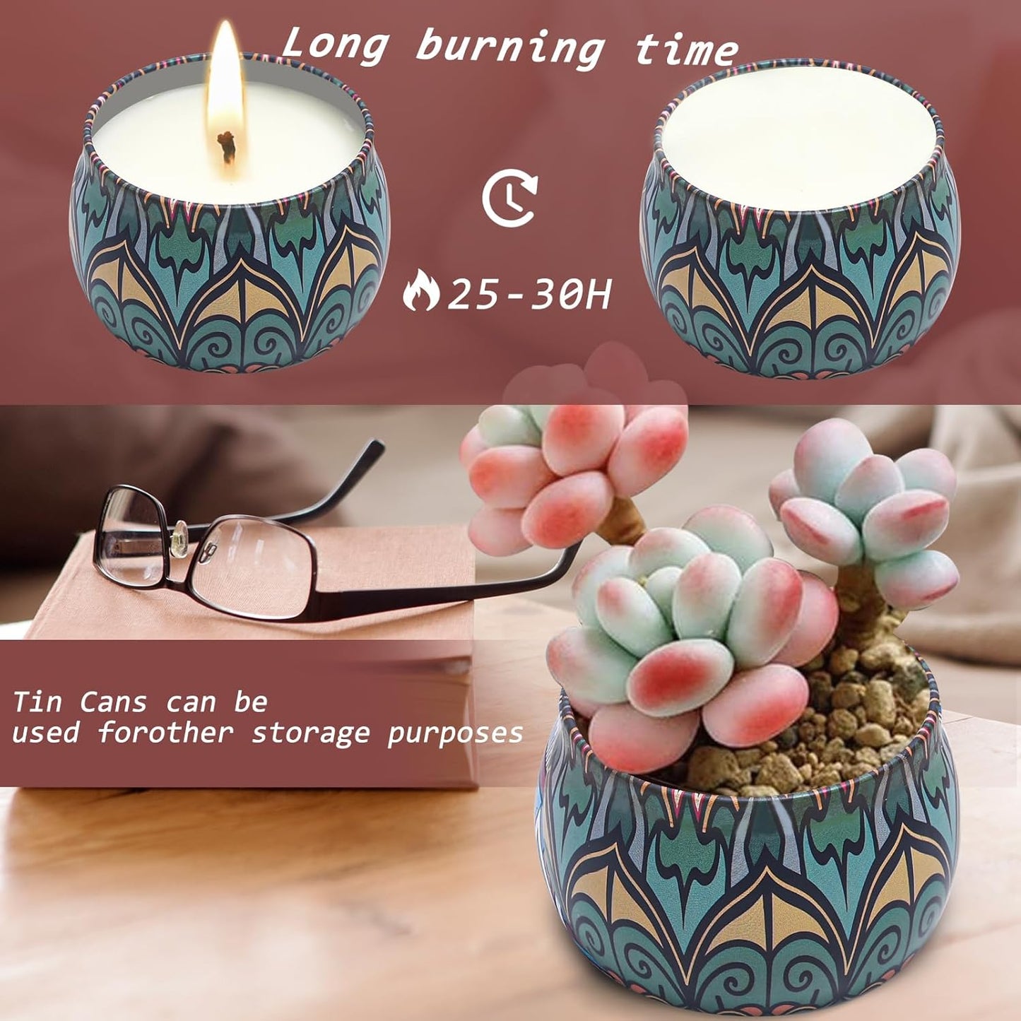 Candles Gift, Candles Gifts for Women Man, Scented Candles Clearance, Aromatherapy Candle for Relaxation,Candles for Home Scented Portable Travel Jar Festive Gifts Romantic Decor Candles Gift - Medaid
