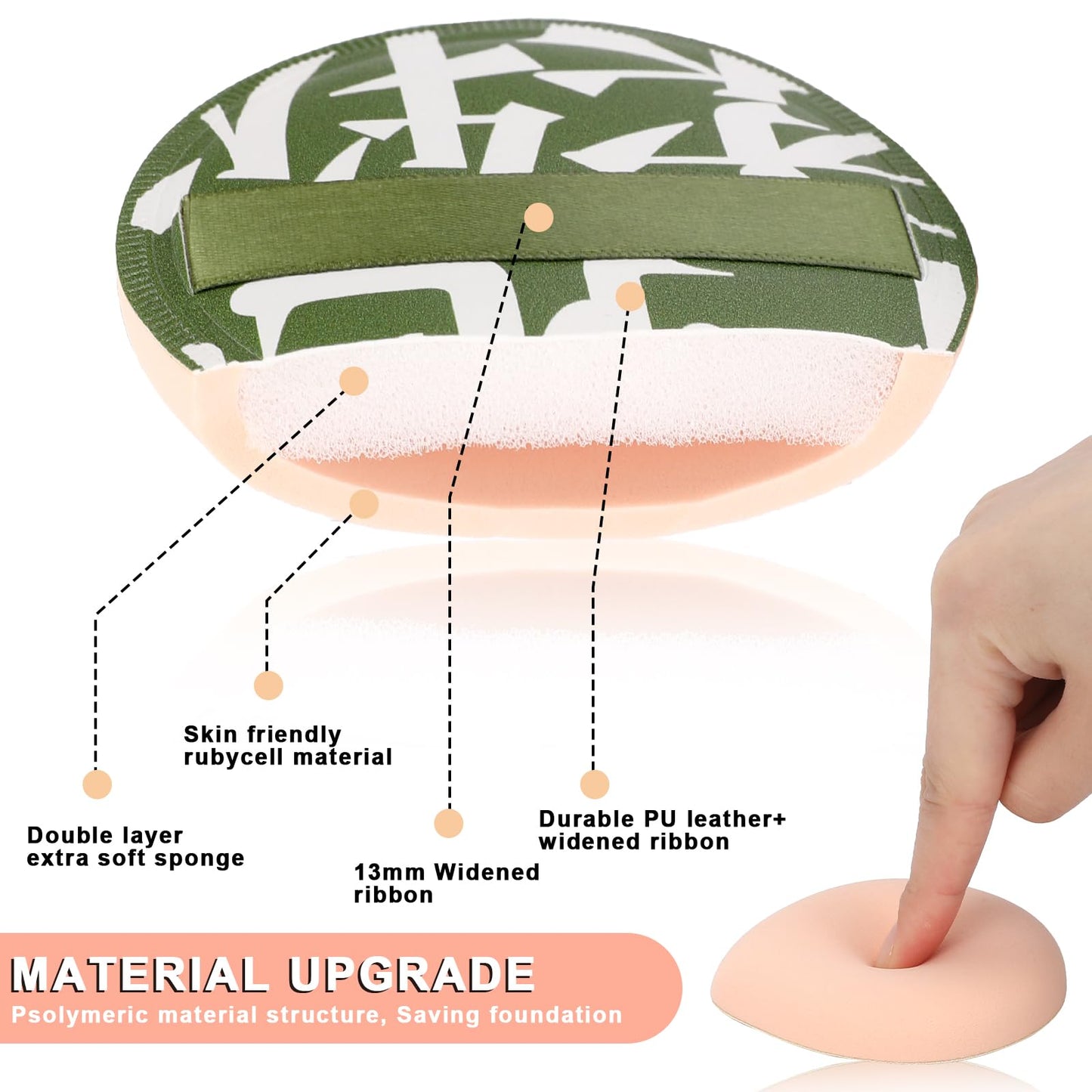 4 Pcs Korean Makeup Sponge Puff for Foundation Concealer and Powder Teardrop Setting Powder Puff Makeup Cushion Puff Foundation Sponge Blender Sponge for Liquid, Cream, and Powder (Large Size) - Medaid International