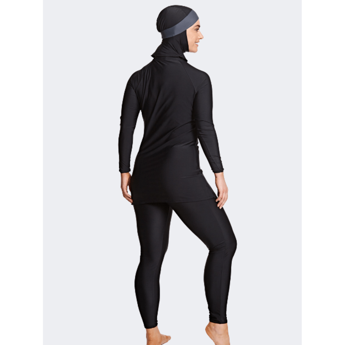 Zoggs Meelup Modesty Suit Women Swim Monokini Black/Grey - Medaid International