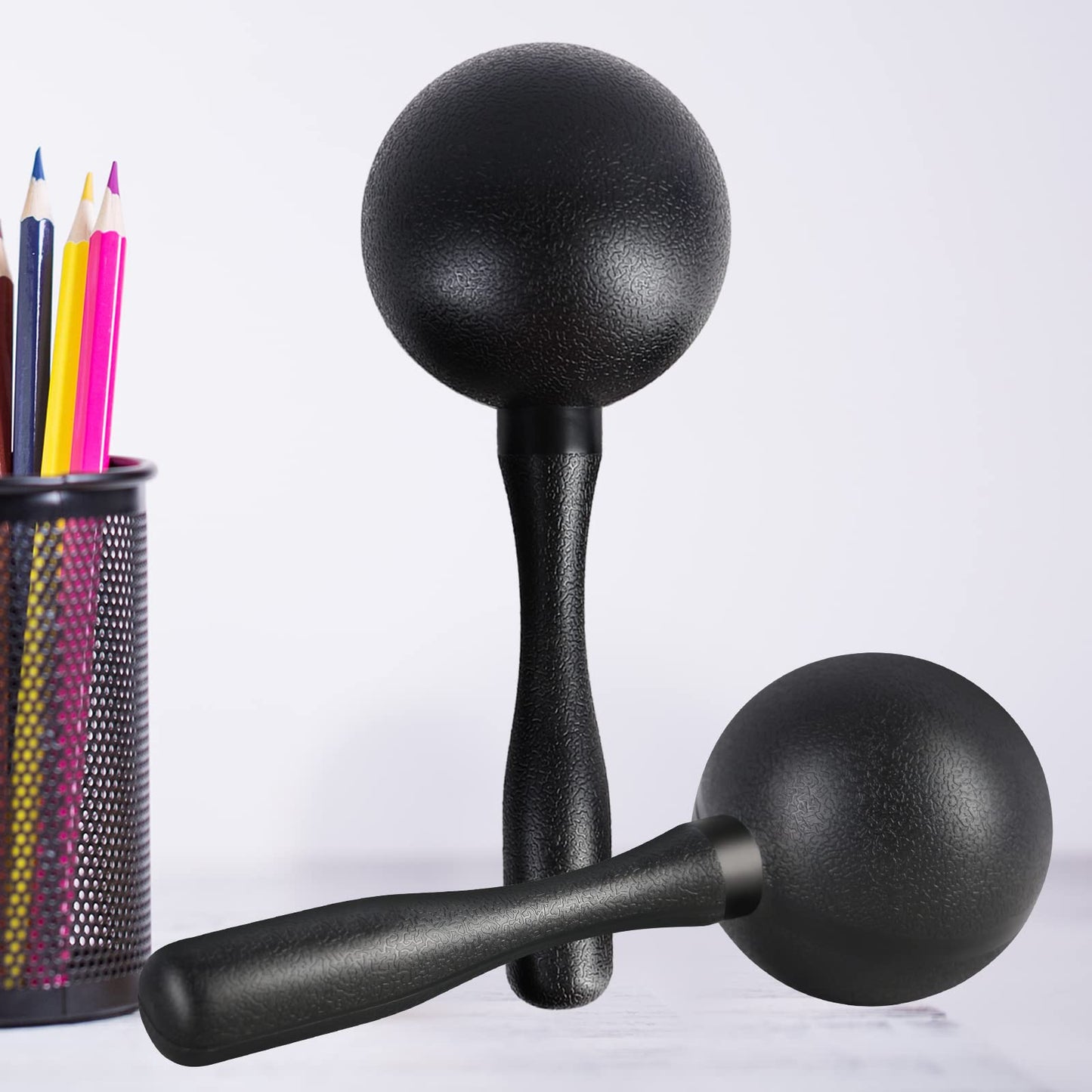 EASTROCK Maracas Shaker Rattles ABS Sand Hammer Hand Percussion Rattles for Adults, Great Percussion Instrument for Live Performance and Band Accompaniment, Black - Medaid International