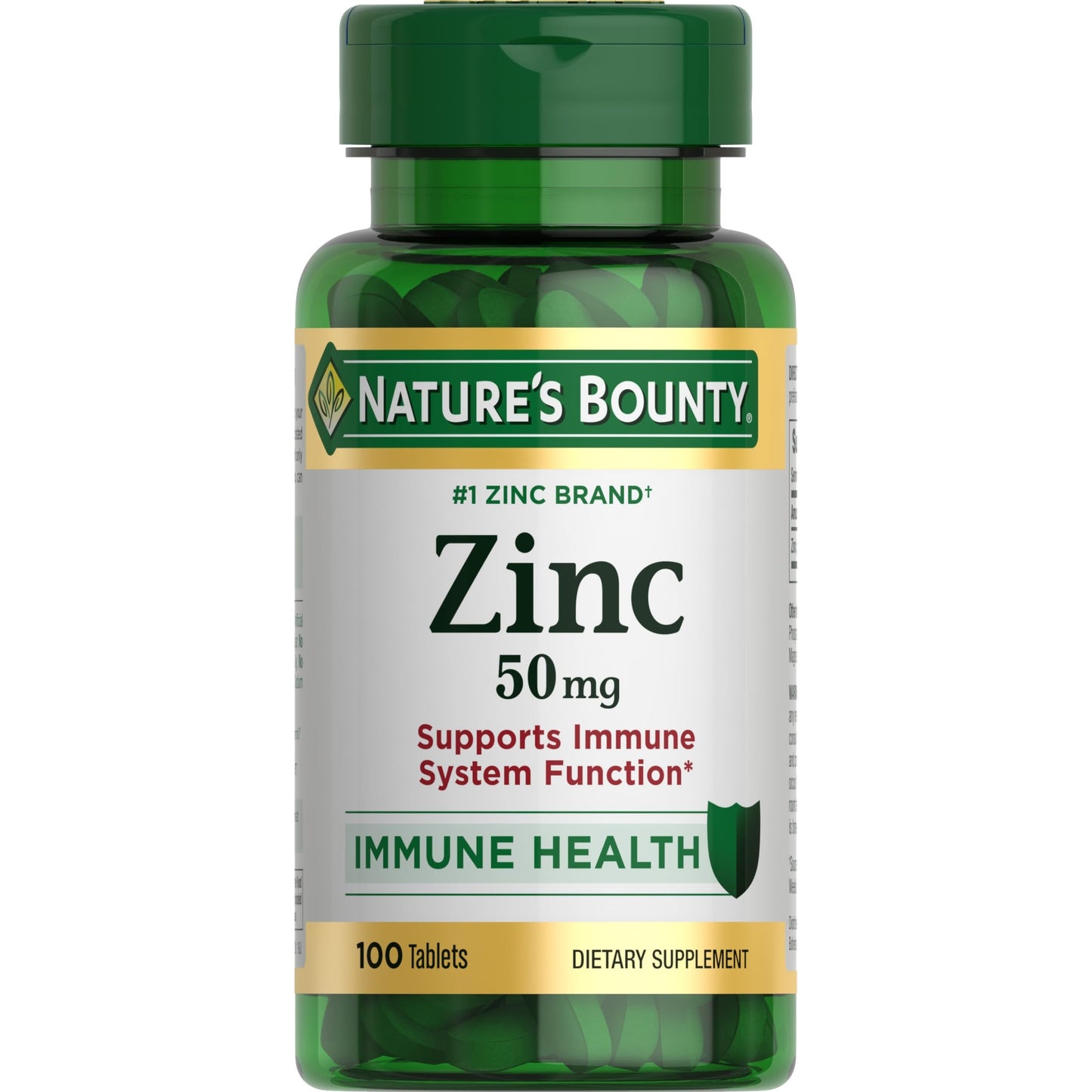 Nature’s Bounty Zinc 50mg | Immune System, Skin, & Antioxidant Health Support | Contributes to DNA Formation | Vegetarian, Non-GMO, Gluten Free | 100 Caplets, 1 Serving Per Day for Daily Health - Medaid International