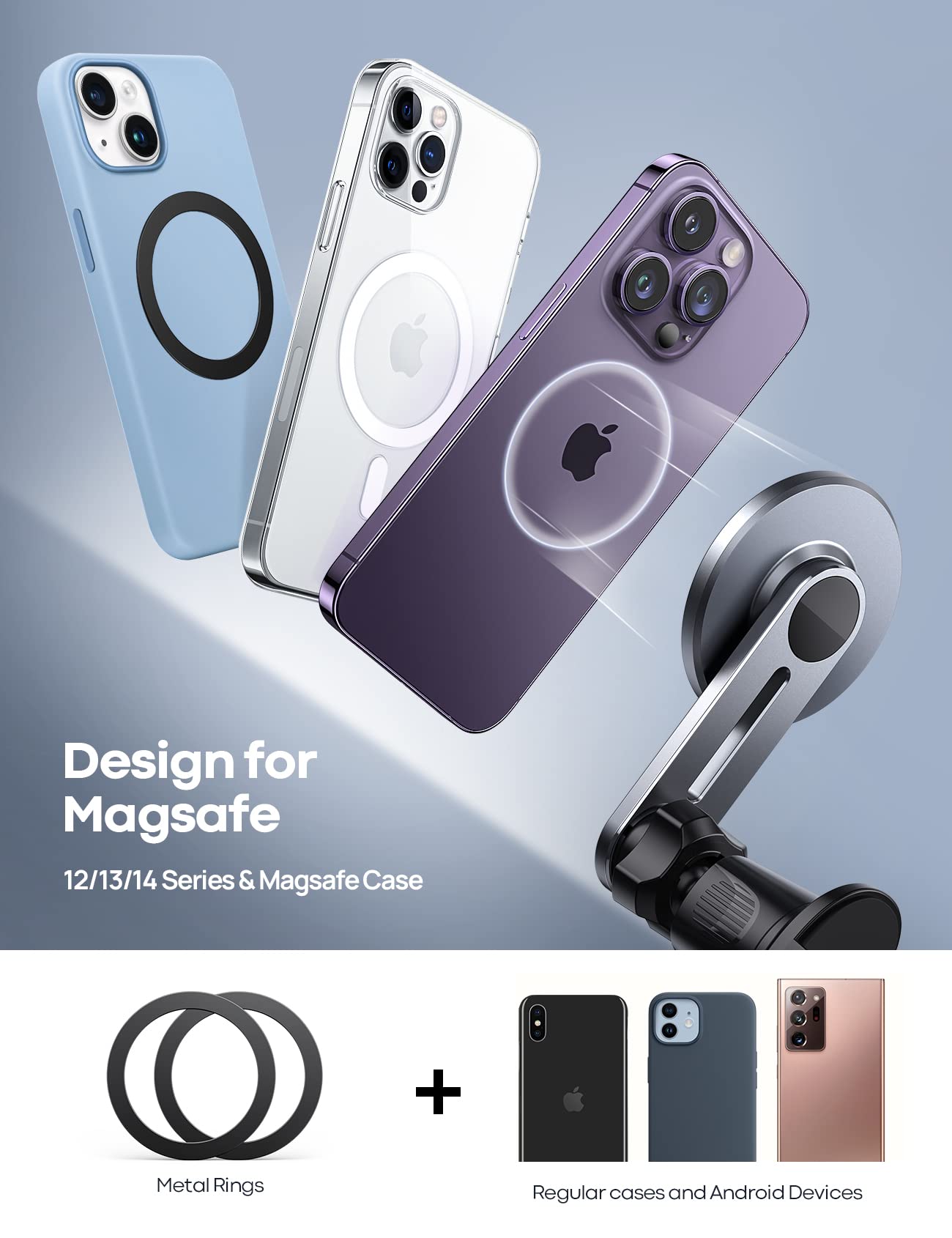 Lamicall Phone Stand for Mag Safe Charger & Car Phone Mount - Medaid International