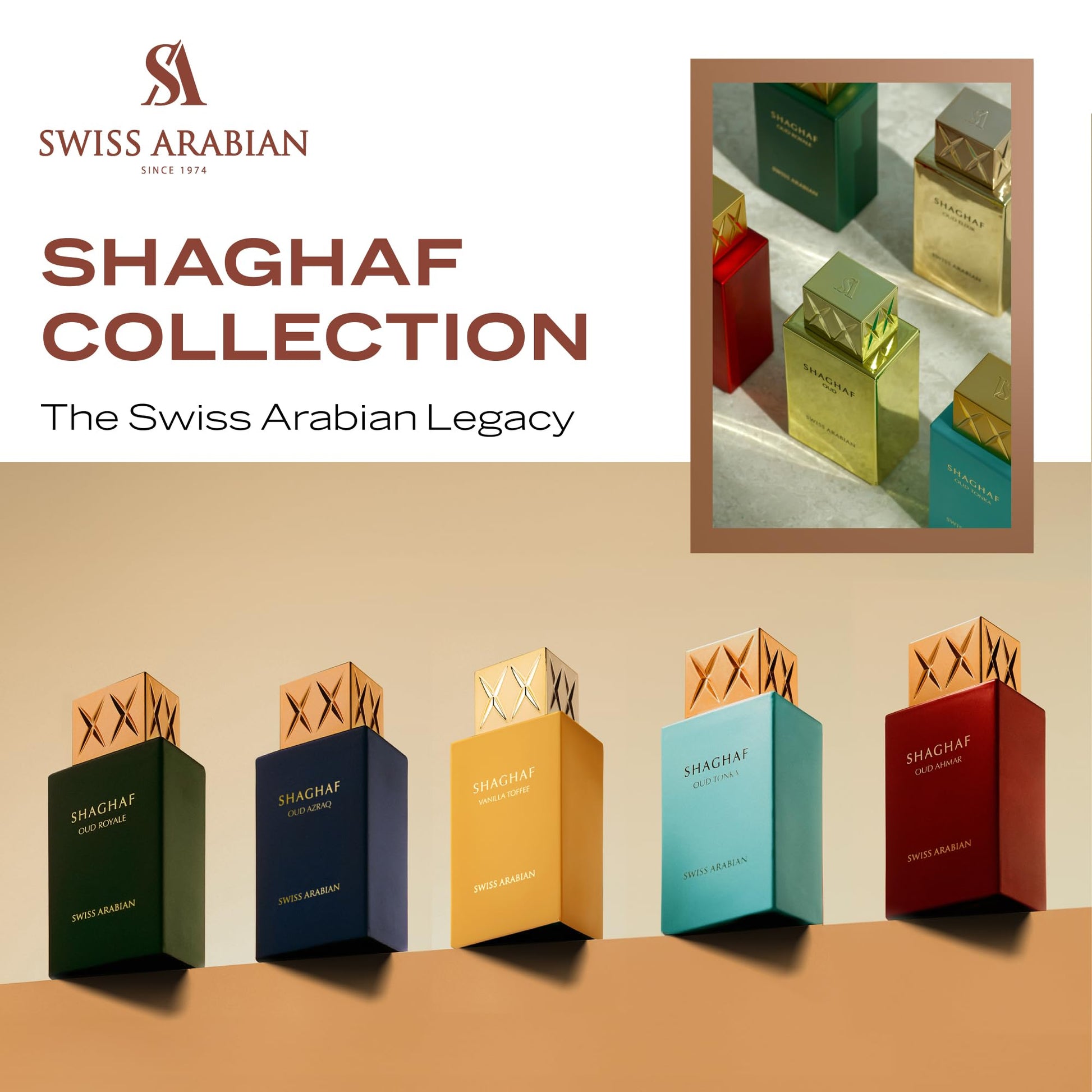 Swiss Arabian Shaghaf Oud Royale Spicy, Oud, Aromatic Fragrance - Notes of Saffron and Lavender - Perfume for Women and Men - 2.5 oz EDP Spray - Medaid International