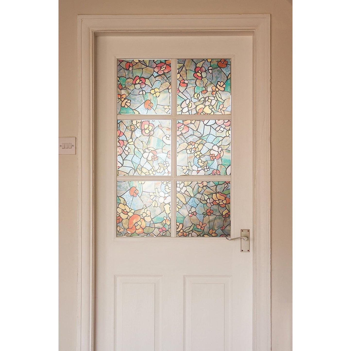 d-c-fix 346-0431 Self-Adhesive Privacy Glass Window Film, Venetian Garden, 17" x 78" Roll, - Medaid International